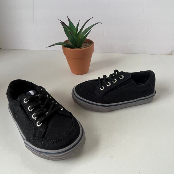 Sperry Trysail Jr Toddler Sneakers Shoes Size 8M Navy Blue Hook and Loop Slip On - Picture 12 of 13